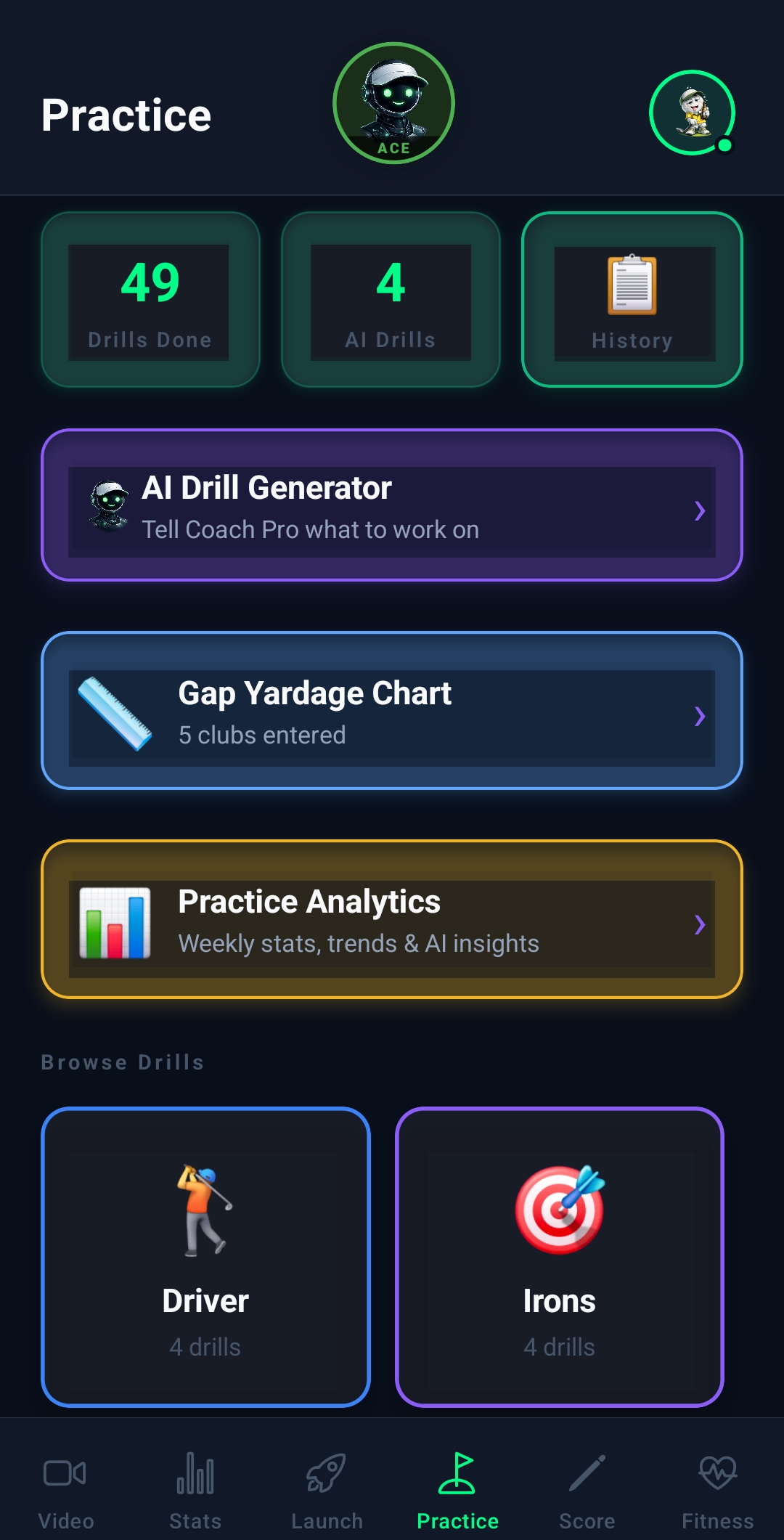 Practice Screen