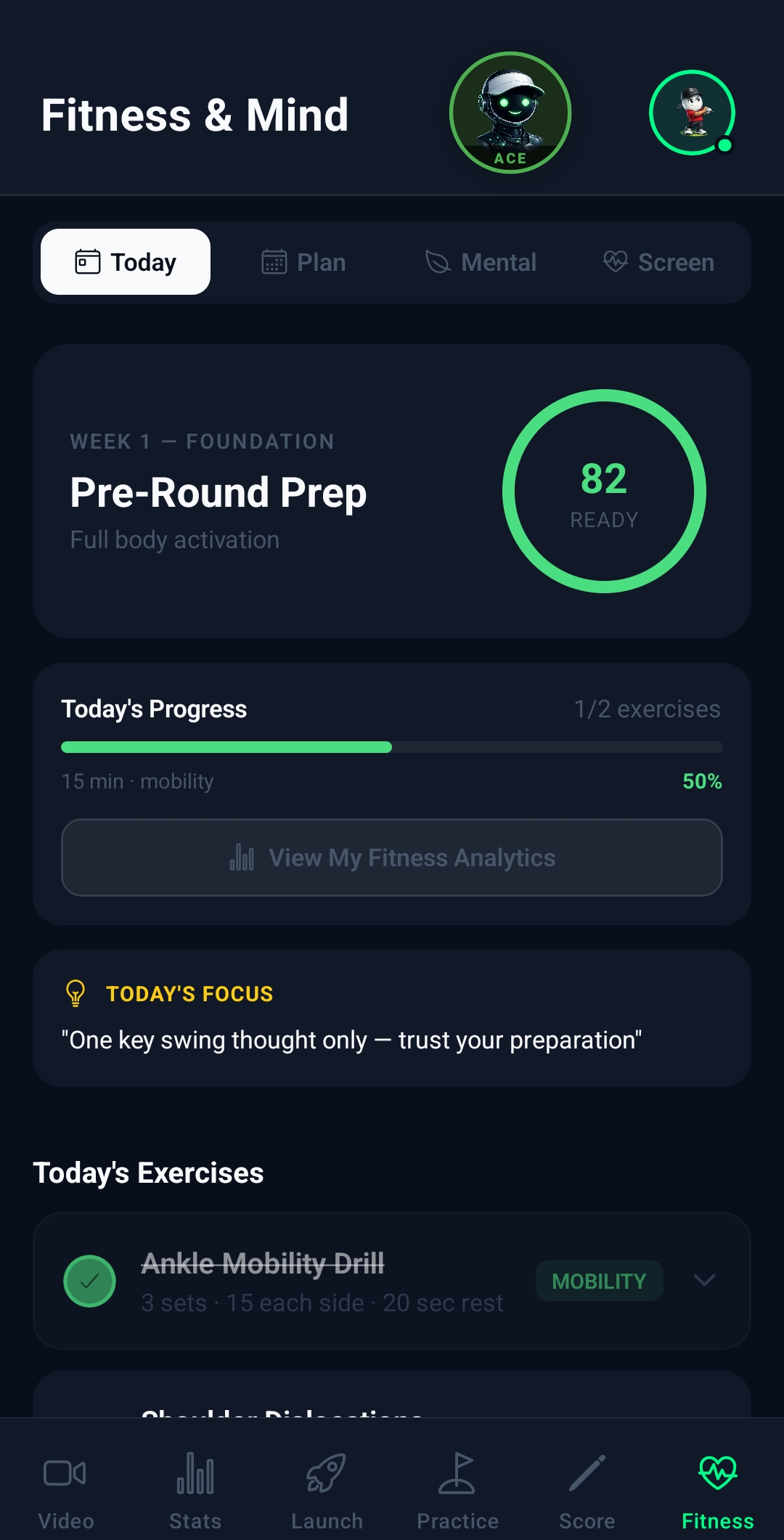 Fitness Screen